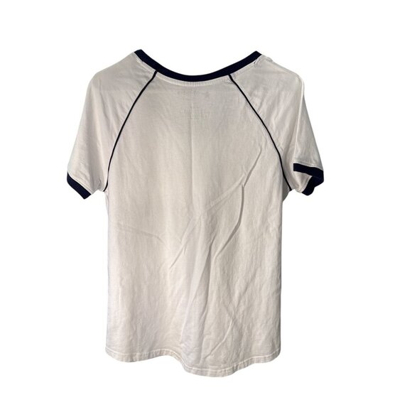 Dallas Cowboys Womens Raglan T-Shirt Medium White & Navy Cotton Tee EUC - Picture 4 of 4